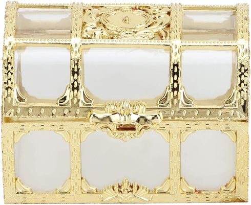 Fdit 12pcs Square Treasure Chest Shape Wedding Candy Box Chocolates Container Jar Decoration Gift for Children's Day Wedding Party (Gold)...