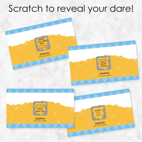 Big Dot of Happiness Oktoberfest - German Beer Festival Game Scratch Off Dare Cards - 22 Count...