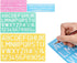 DS. DISTINCTIVE STYLE Alphabet Stencils Set of 4 Plastic Letter Stencil Assorted Sizes Number Ruler for Learning, Painting, Scrapbooking...