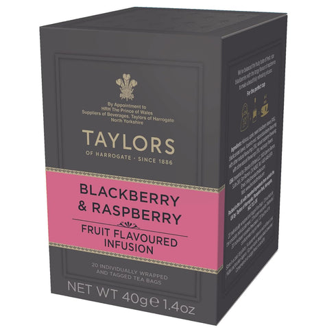 Taylors of Harrogate Blackberry & Raspberry Herbal Tea, 20 Count (Pack of 6)...