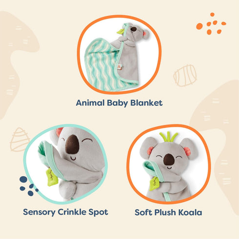 B. baby – Koala Lovey – Plush Security Blanket – Stuffed Animal for Babies – Soft Baby Blankie – Newborn, 0+ – B. Snugglies - Fluffy Koko...