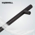 KNOBWELL 6 Pack 10" Black Cabinet Handles Euro Style Stainless Steel Modern Long Kitchen Cabinet Door Pulls, Overall Length 12-3/5"...