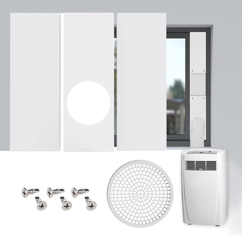 Daisypower Portable Air Conditioner Window Kit, Adjustable Seal Panels for Portable AC Hose with 5" Diameter, Window Vent Kit for Sliding Windows...