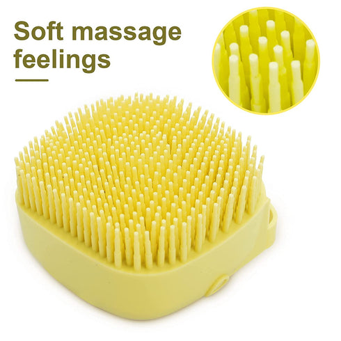 Pet Dog Cat Shedding Shampoo Brush Pet Bath Massage Shower Bubbles Self Cleaning Dog Grooming Brush Scrubber Brush for Bathing Hair Removal Soft S...
