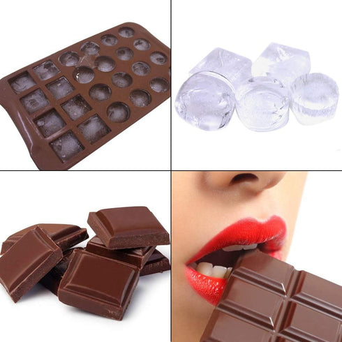 4 Pcs Silicone Chocolate Molds, Non-Stick Chocolate Bar Mold Break-Apart Candy Mold Ice Cube Tray Silicone Baking Mould...