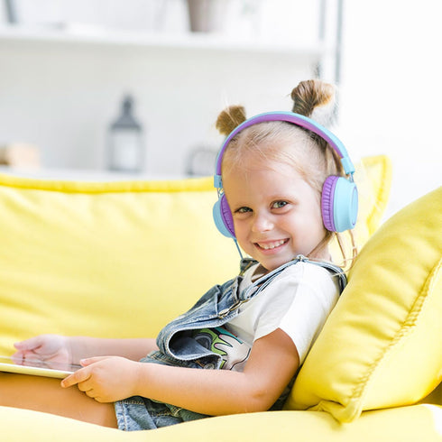 Kids Headphones Wired for School with Microphone, Lightweight Foldable Wired Headphones for School Age Kids with in-Line Control for Boys and Girl...