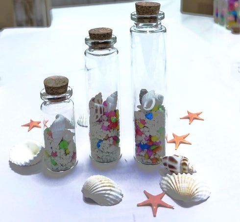 Mini Glass Jars with Cork Lids, 10ml DIY herb Sand Art, Small Romantic Decorations Glass Bottles Message Craft, Birthday Wedding Anniversary Party...