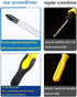 Flat head screwdriver, Phillips screwdriver, long handle screwdriver, suitable for car repair, plumbing repair, toy repair...