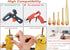 5Pcs Glue Gun Copper Nozzle Hot Glue Gun Tips with O-ring, Small Bore Long Tube Nozzles Thread Interchangeable Nozzle Set for Hot Melting Glue Gun...