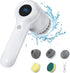 Electric Spin Scrubber Bathroom Cordless Electric Cleaning Brush with 5 Replaceable Heads Handheld Powerful Cleaning Brush with LED Display for Cl...