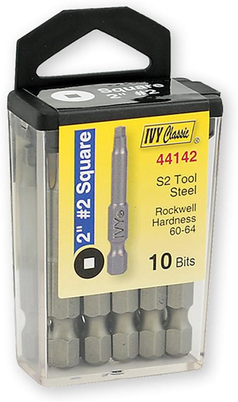 IVY Classic 44142 2-Inch #2 Square Power Bit, Impact Plus, 10-Piece Contractor Pack...