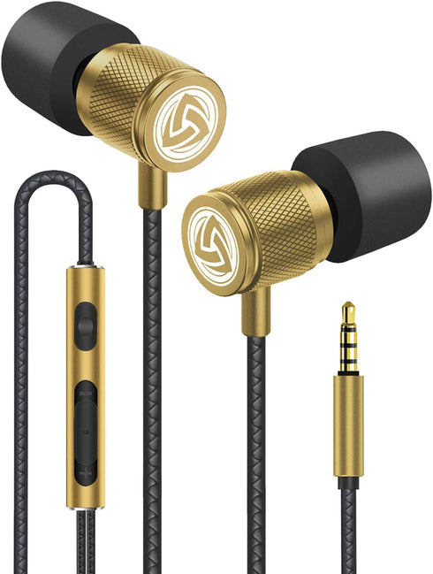 LUDOS Ultra Wired Earbuds in-Ear Headphones, 5 Years Warranty, Earphones with Microphone, Noise Isolating Ear Buds, Memory Foam for iPhone, Samsun...