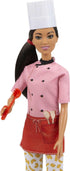 Barbie Pasta Chef Brunette Doll (12-in) with Colorful Chef Top, Macaroni Print Pants, Chef Hat, Pasta Pot & Pasta Cutter Accessories, Great Gift f...