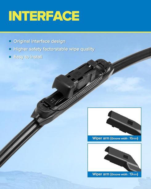 PHILTOP Front Windshield Wiper Blades 24"+17" Replacement for Equinox Terrain 2010 2011 2012 2013 2014 2015 2016 2017...
