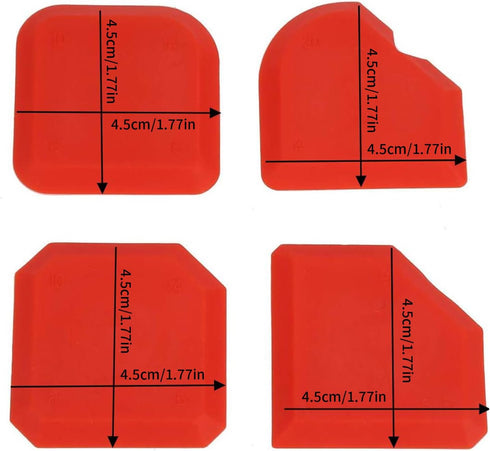 4 Pieces Silicone Caulking Tool Set,Caulk Scraper Silicone Sealant Grout Finishing Tool for Kitchen Bathroom Floor Sink Joint Sealant Sealing...