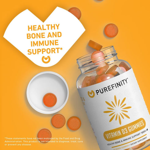 Vitamin D3 5000iu Gummies – D3 Supplement for Bone Health, Immune Health, Joint Muscle Support for Adults & Kids – Gluten Free, Non-GMO, Vegan – 6...