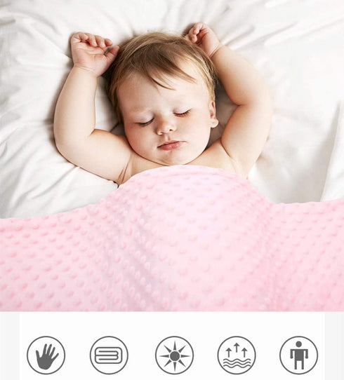 Baby Blanket Super Soft Minky Blanket with Double Layer Dotted Backing Pink Flamingo Security Blanket for Newborns Nursery Stroller Receiving Todd...