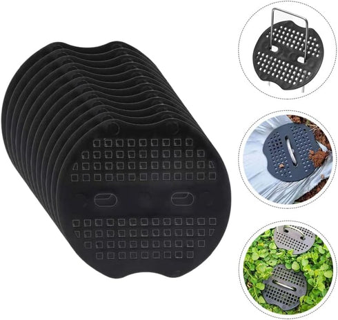 60 Pack Landscape Staples Gasket U-Sharped Garden Stakes Washer Anti-Ripping Plastic Buffer for Landscaping Grass Sunshade Cloth Staple Pin Nail G...