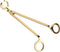 Candle Wick Trimmer, Polished Stainless Steel Wick Clipper Cutter, Reaches Deep Into Candles to Cut Spent Wicks, Gold...