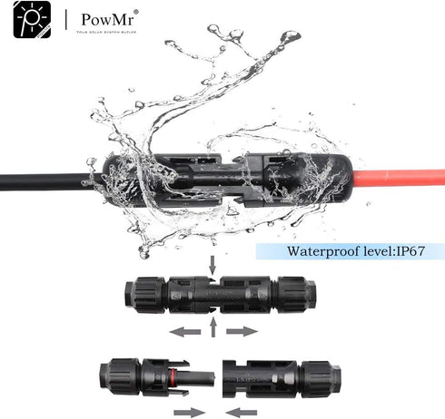 PowMr 2 Pairs/4PCS Y Branch Connectors - Y Connectors, in Pair MMF+FFM for Parallel Connection...