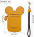 BUUFAN Chic Yellow Cute Travel PU Leather ID Card Holder Lanyard Neck Pouch Bag With Coin Wallet Purse for Women Kids Teens Girls...