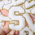 4Pcs Pink Chenille Letter, 2.2" Iron on Letters Patches, Chenille Letter Patches for Clothing (K)...