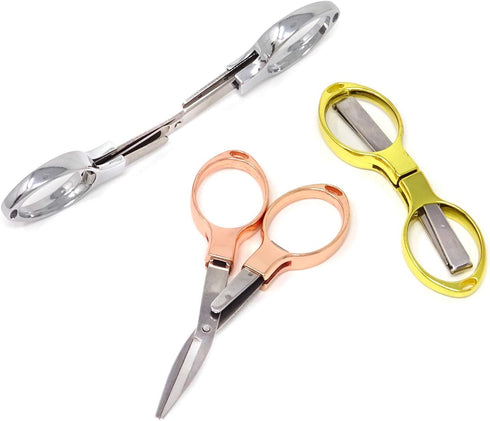 Honbay 3PCS Stainless Steel Foldable Pocket Safety Scissors for Travel Home Office...