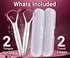 ""Stainless Steel Tongue Scraper 2-Pack for Adults & Kids - Includes Travel Cases, Promotes Fresh Breath & Oral Health, Easy Clean, Durable Design...