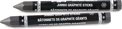 Koh-I-Noor Jumbo Graphite Stick Set, 2B and 4B Degrees, Pack of 2 (FA8971.2BC)...