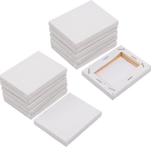 Mini Stretched Canvas 3.5x2.75 Inch Small Blank Canvas Pack of 12...
