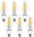 Ganiude E12 Dusk to Dawn Light Bulbs Outdoor, C35 B11 5W 60W Equivalent 500LM 2700K Warm White Photocell Sensor Filament Candelabra Bulbs, Auto ON...