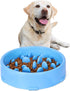 JASGOOD Slow Feeder Dog Bowl for Medium Dogs Slow Feeding Interactive Bloat Stop Dog Bowls,Blue,Medium...