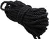 PAMIR TONG Black 5mm Twisted Satin Cord for Crafts 10 Yards Braided Decorative Cotton Cords Trims Polyester Twine Cord Thick Round Fabric Rope Thr...