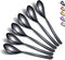 Black Tea Spoons, 6-Piece Silverware Set, Stainless Steel, 6.6 Inches, Dishwasher Safe...