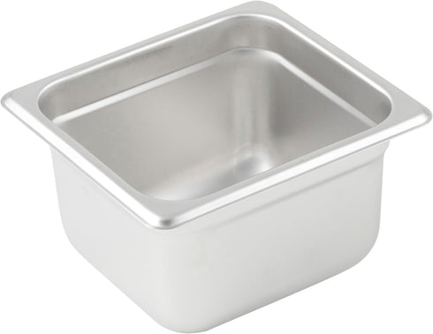 Winco SPJM-604 Anti-Jamming Steam Pan, 1/6 by 4-Inch, 24-Gauge,Stainless Steel,Medium...