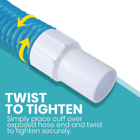 TonGass (2-Pack) 1-1/2" Pool Hose Cuff - Threaded Hose Cuff for Spiral Wound Swimming Pool Vacuum Hose - Connects the Vacuum Head to the Vacuum Sk...