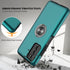 for Samsung Galaxy A03S Phone Case with TPU Screen Protector, Ring Holder Kickstand Drop Proof Protective Slim Hard Dual Layer Stand Non-Slip Toug...