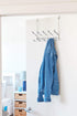 iDesign York Metal Over the Door Organizer, 5-Hook Rack for Coats, Hats, Robes, Towels, Jackets, Purses, Bedroom, Closet, and Bathroom, 15.28" x 5...