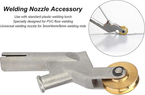 Floor Welding Nozzle Round Mouth Hot Air Gun Tips PVC Flooring Welder Heating Torch Accessory with Wheel...
