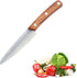 Leize 4.6-Inch Pro Paring Knife, High Carbon Stainless Steel Fruit/Vegetable Carving Knife with Wooden Ergonomic Handle (Wooden Brown)...
