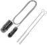 66 inch Long Drain Brush Elastic Double Head Nylon Cleaning Brushes Hose Pipe Brush and 2 PCS 7.9 inch Straw Cleaning Brush (Two Heads Black Color...