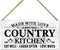 Country Kitchen Wood Sign Decor, Farmhouse Door Wall Sign Decoration for Rustic Kitchen Dining Room Decor Hanging Sign, Housewarming Gifts for New...