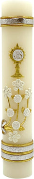 Angelitos de Mexico First Communion Prayer Candle Adorned with The Holy Spirit Dove A Blessed Mass Religious Keepsake...