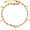 18K Gold Plated Smile Charms Anklet Bracelet for Women, Boho Multi Color Beads Link Anklets Moon Star Layered Beach Anklets Summer Jewelry Gift...
