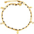 18K Gold Plated Smile Charms Anklet Bracelet for Women, Boho Multi Color Beads Link Anklets Moon Star Layered Beach Anklets Summer Jewelry Gift...