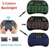 BFTECH Tricolor Mini Wireless Touch Keyboard Handheld Remote, Touchpad Mouse Combo, 3 Color LED Backlit Remote Control for Android TV Box, PS3 Xbo...
