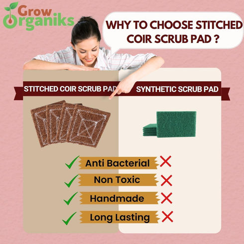Dish Sponge (6 Packs), Kitchen Sponge, 100% Natural Sponges for Dishes, Non Scratch Sponges, Natural Cleaning Products & Coir Scrubs...