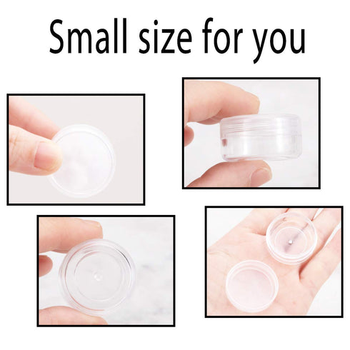 Tiny Cosmetic Containers, 3 Gram 25Pcs Sample Containers with Lids, BPA Free Clear Sample Jars for Makeup, Lotion, Eye Shadow, Powder, and Lip Bal...
