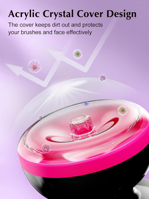 Makeup Brush Cleaner Machine Leumorcioa Electric Silicone Cosmetic Brush Cleaners For Girl Women- Automatic Deep Cleaning Makeup Brush Washer- Mak...
