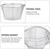 Tofficu Deep Fry Basket With Handle, Foldable Frying Basket 6-Inch, Stainless Steel Mesh Basket Round Fryer Basket For Kitchen Frying...